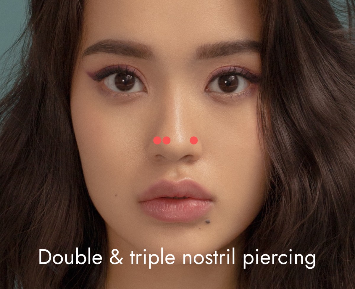 Triple deals nose piercing