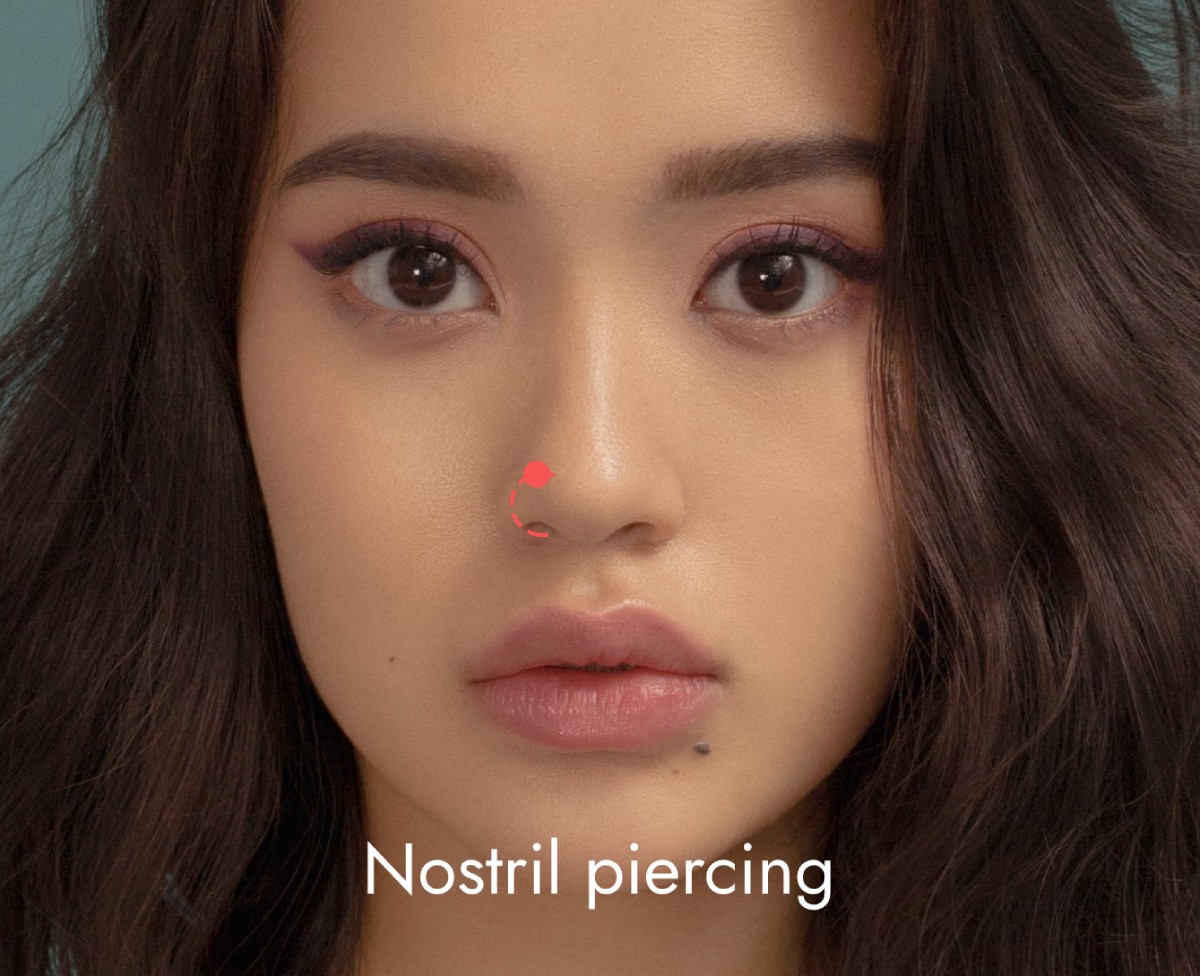 nostril piercing placement