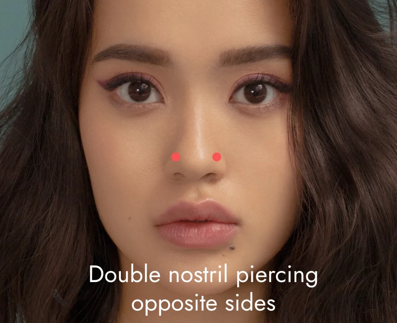 double nose piercing